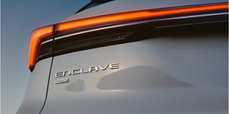 Buick Enclave LED taillight detail close-up