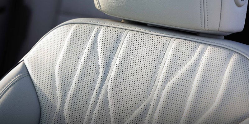 Premium leather seat upholstery close-up