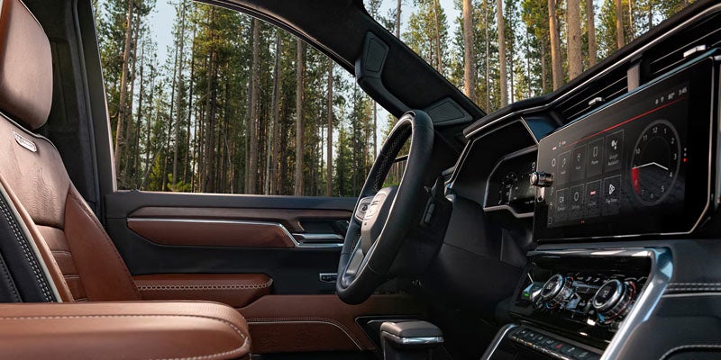 Interior dashboard and infotainment screen close-up