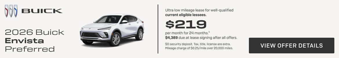 Ultra low mileage lease for well-qualified current eligible lessees.

$219 per month for 24 month...